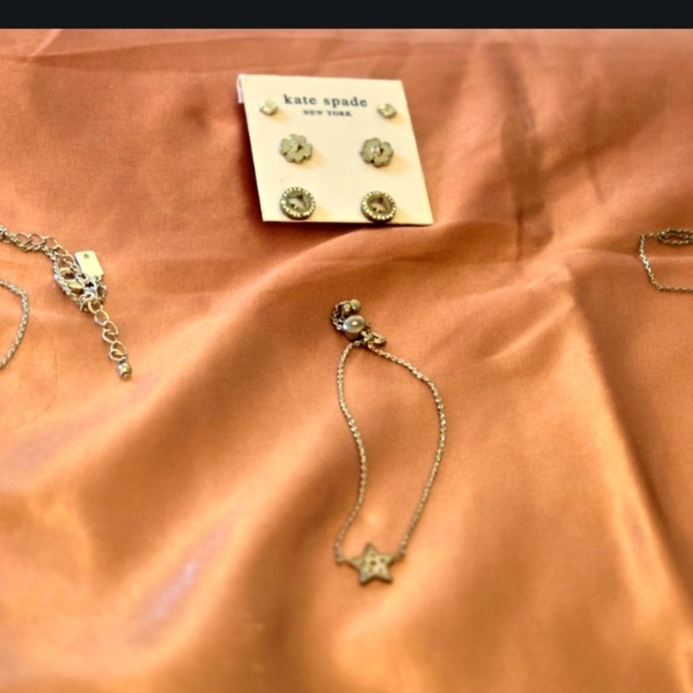 Kate Spade Gold Earrings and Bracelet Set
